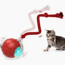 Photo 1 of **MISSING CHARGER** Motion-Activated Interactive Cat Toy | Self-Rotating Red Ball with Lights & Rope