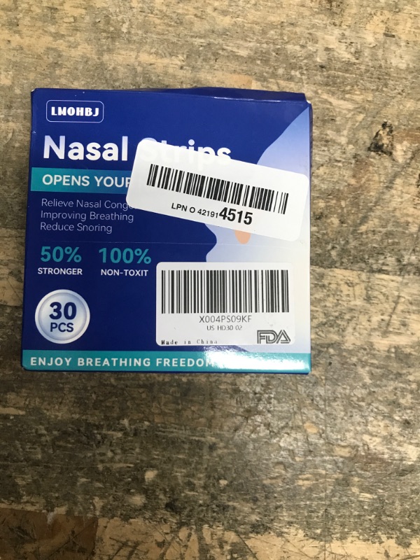 Photo 1 of 30Pcs Nasal Strips Anti Snoring, Extra Strength Nose Strips Breathing, Nose Tape for Sports and Sleep, Anti Snoring Strips Help Stop Snoring and Nasal Congestion Relief