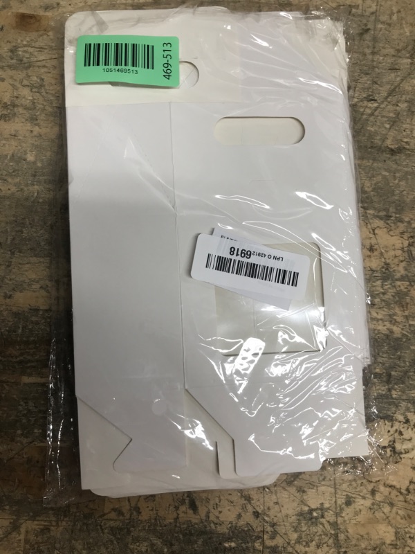 Photo 1 of 24 Pieces MINI Kraft Paper Gift Bags with Clear Window Small Goodies Gift Boxes with Handle 5.9 x 3.9 x 2.3inch Gable Candy Treat Box for Purim, Bakery Cookies, Wedding Favors, Small Business (white)