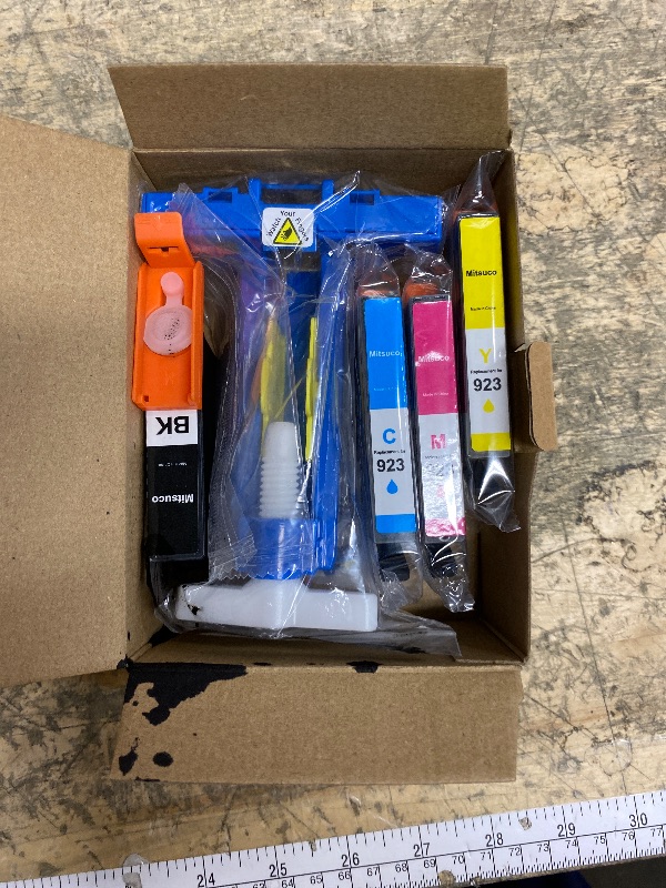 Photo 1 of (No Chip) 923 Ink Cartridges Replacement for HP 8135e Ink/HP Office Jet pro 8130e Ink cartridges 8138e 8139e OfficeJet 8120 8122e 8123 Printers Without Chip (Black/Cyan/Yellow/Magenta)