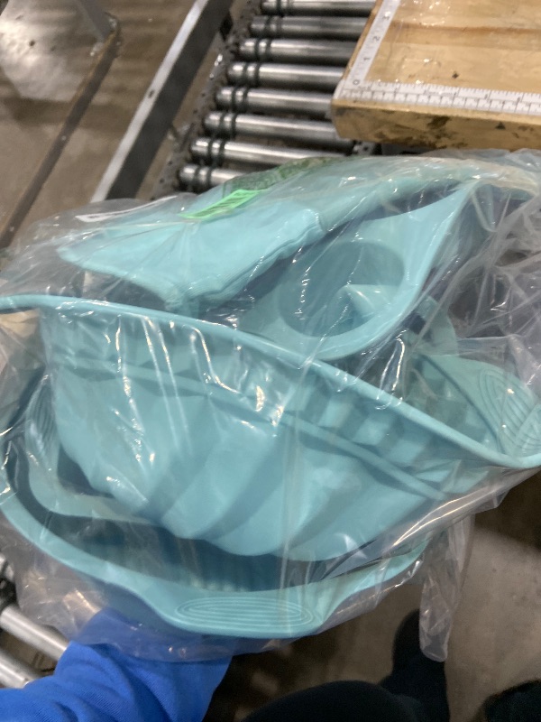 Photo 1 of 10in1 Nonstick Silicone Baking Cake Pan Cookie Sheet Molds Tray Set for Oven, BPA Free Heat Resistant Bakeware Suppliers Tools Kit for Muffin Loaf Bread Pizza Cheesecake Cupcake Pie Utensil (Blue)