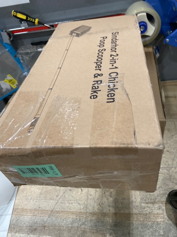 Photo 1 of **MISSING ASSEMBLY PIECES** Sindarhor Stainless Steel Chicken Poop Scooper & Rake - Heavy-Duty 2-in-1 Sand Sifter Shovel with Long Handle Adjustable Length for Coops & Small Farms