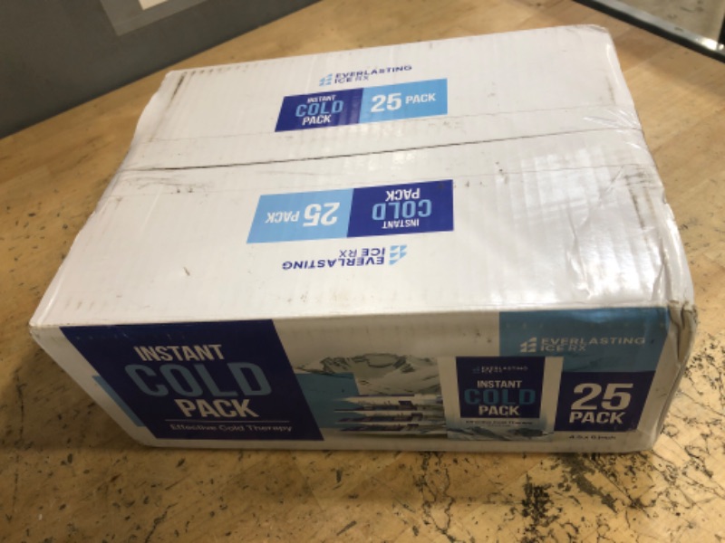 Photo 1 of 25 Pack - Instant Cold Packs - Instant Ice Packs for Injuries | Disposable Cold Compress Ice Pack for Pain Relief, Swelling, Inflammation, Sprains, Toothache - Cold Pack for Athletes