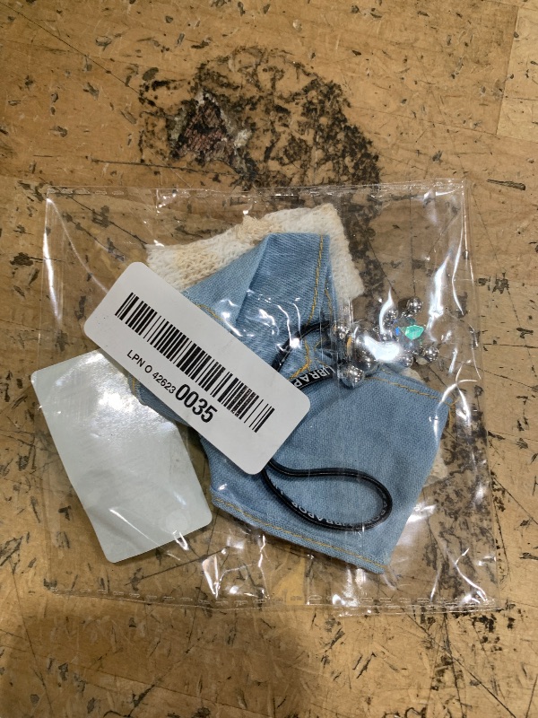 Photo 1 of 17cm Doll Clothes(NO Doll), Cute Dolls Outfit Accessories with Sweater + Denim Jeans + Pants, Small Kawaii Clothes Set for Dolls(Style 4)