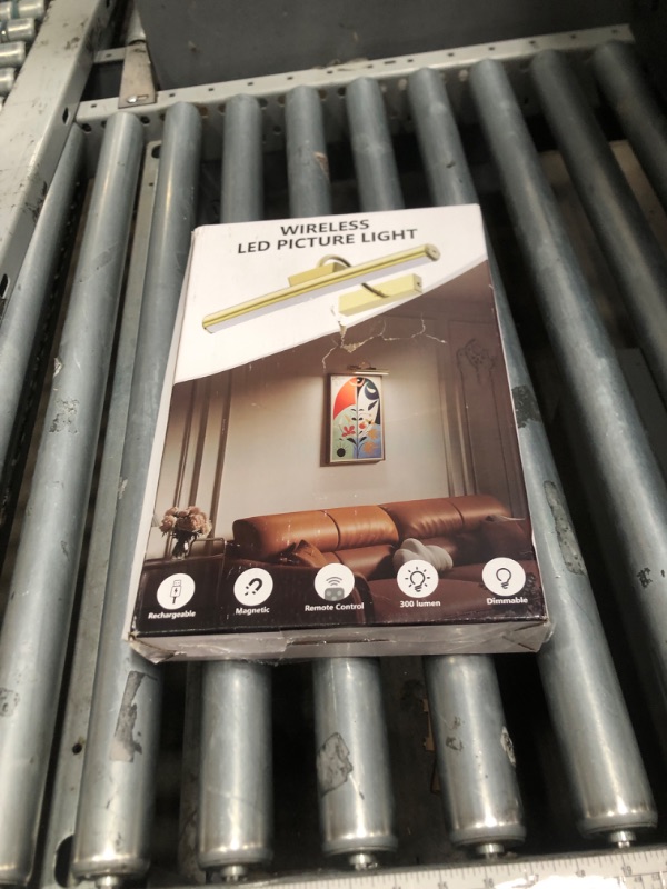 Photo 1 of *PARTIAL SET/MISSING PIECES** Skairipa Wireless Picture Light with Remote, Battery Operated Wall Sconce 5000mAh, 3 Color Modes and Dimmable LED Wall Lights with Timer for Painting, Frame, Gallery, Dartboard, Bedroom (Black-2Pack)