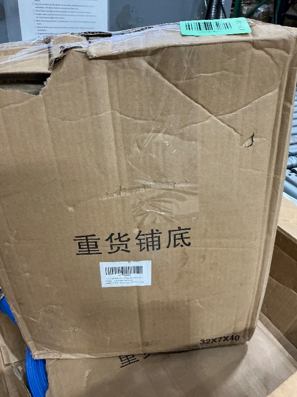 Photo 1 of 1-1/4" x 100' Heavy Duty Discharge Hose with NPT Pin Lug and Nipple Fittings, Reinforced BLue PVC Pool Backwash Hose, Connect To Pump and Pipe Threaded Outlet