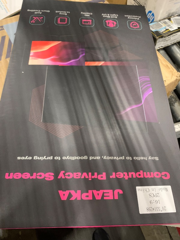 Photo 1 of [2-Pack] 24 Inch Privacy Screen for Monitor Computer Screen Privacy Filter for 16:9 Widescreen Monitor Desktop PC Monitor Privacy Film Monitor Privacy Shield and Anti-Glare Protector
