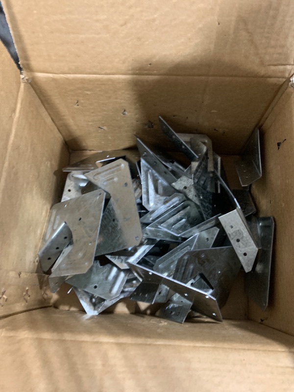 Photo 1 of (25-Pack) Calvana 16-Gauge Hurricane Ties, Rafter Hanger, Hurricane Straps, Pergola Brackets, Galvanized Finish, Rust-Resistant & Reliable, for Connecting Wooden Rafters, Patio Beams, Roof Trusses