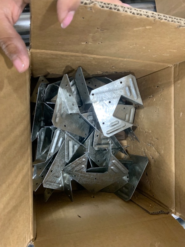 Photo 1 of (25-Pack) Calvana 16-Gauge Hurricane Ties, Rafter Hanger, Hurricane Straps, Pergola Brackets, Galvanized Finish, Rust-Resistant & Reliable, for Connecting Wooden Rafters, Patio Beams, Roof Trusses