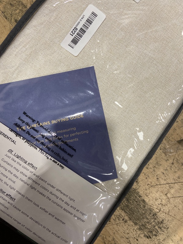 Photo 1 of 100% Blackout Shield Linen Blackout Curtains for Bedroom 84 Inches Long, Back Tab/Rod Pocket Living Room Drapes, Thermal Insulated Blackout Curtains 2 Panels Set, 50" W x 84" L, Cream