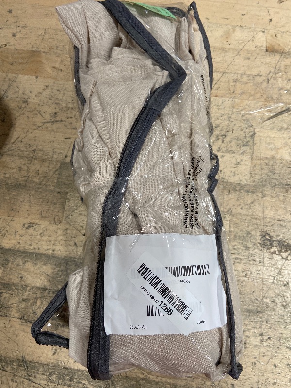 Photo 1 of 105 Inch Long Linen Pinch Pleated Light Filtering Semi Sheer Curtains for Sliding Glass Doors Custom Memory Shape Pinch Pleat Drapes with Hooks Rings Back Tab for Living Dining Room Beige Tan 1 Panel