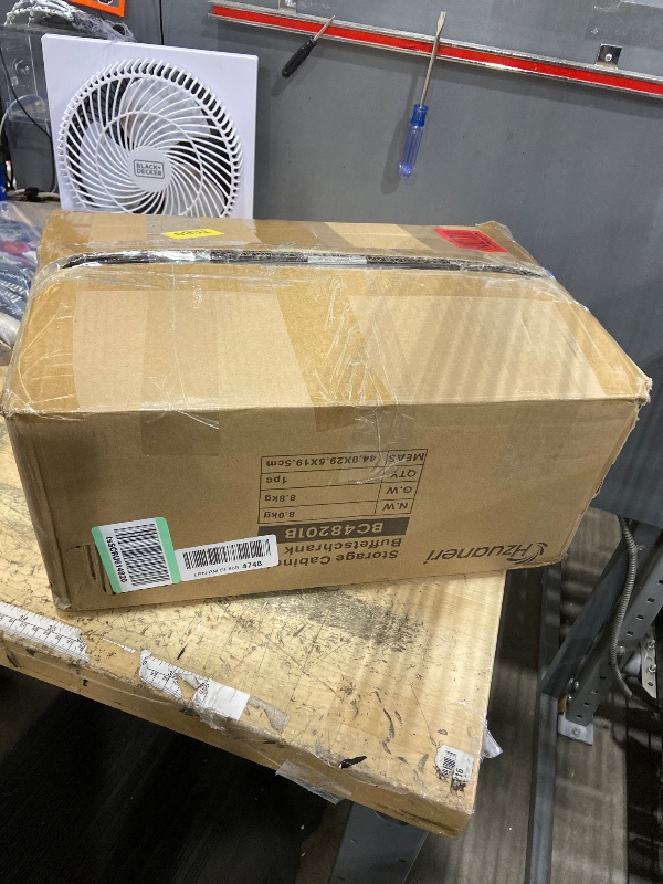 Photo 1 of **MISSING ASSEMBLY HARDWARE** Hzuaneri Bathroom Storage Cabinet, Small Floor Cabinet with 2 Door and Shelves, Toilet Paper Cabinets, Bathroom Organizer with Adjustable Shelf, for Small Spaces Rustic Brown 7.9"D x 14.6"W x 32.7"H