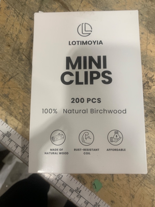 Photo 1 of (NO TWINE) Mini Clothes Pins for Photo, Small Clothespins 200 pcs 1" Natural Wooden Clothespins , Mini Photo Clips,Small Clothes Pins for Photos, Crafts, Arts, Cocktails