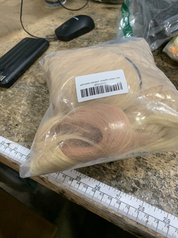 Photo 1 of *****************Minor Damage on top**************
ANOGOL Hair Cap+ Long Blonde Wig Golden Orange Wigs with Bangs for Men Women Anime Cosplay Party Long Blonde Wavy Wigs Cosplay Costume Halloween Party Outfit
