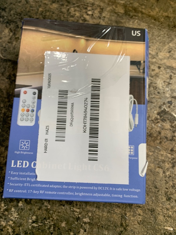 Photo 1 of **INCOMPLETE SET**WOBANE Under Cabinet Lighting Kit, 6PCS 20inch LED Strip Bars with 24W Adapter,RF Remote,Hidden Super Bright Daylight for Kitchen Cabinet,Under Desk,Counter Lighting,4000K Natural White,1500LM