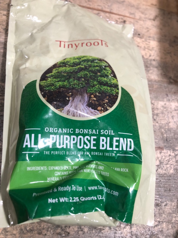 Photo 1 of **HALF BAG**Bonsai Soil Mix by Tinyroots - All Purpose Bonsai Soil Mix Ready to Use Blend, Used for All Varieties of Bonsai Trees, 2.25 Quarts