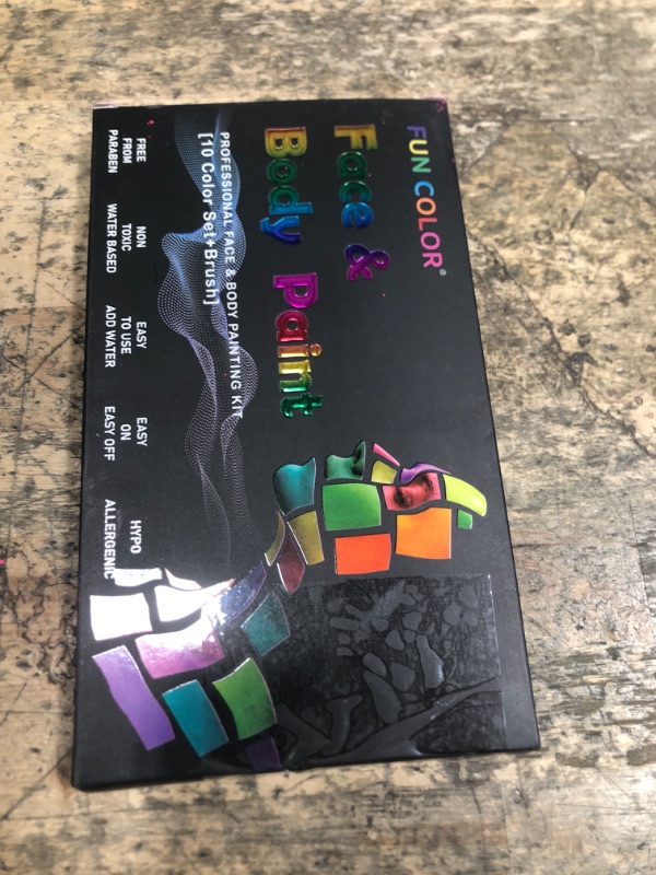 Photo 1 of 10 Color Rainbow Face Painting Kit - Split Cake Water Activated Palette, Washable Face paint for Kids & Adults. Perfect for Halloween, Party, Cosplay & Body Painting (02#)