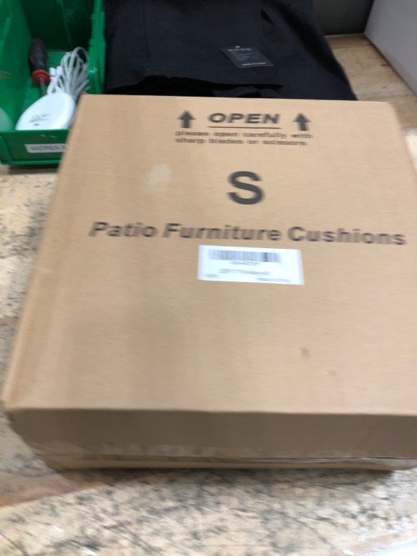 Photo 1 of ** PARTIAL SET ** Outdoor Chair Cushions Set of 4: Waterproof & Fade Resistant Patio Furniture Cushions - 17L x 16W x 2H Inch Non Slip Round Corner Seat Cushion Pads with Removable Cover for Garden Yard Lawn, Navy