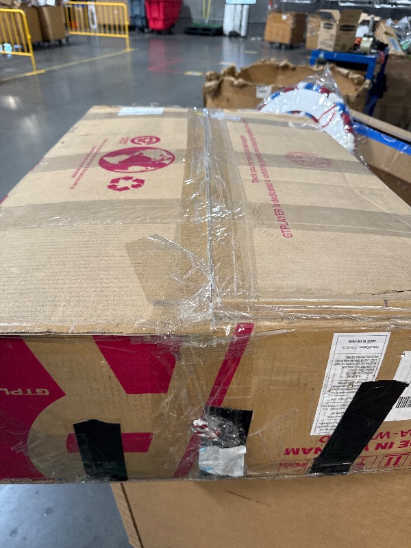 Photo 1 of *** MISSING BASE POLE*** COMHOMA Big and Tall Office Chair 400lbs High Back Gaming Chair with Ergonomic Lumbar Support & Pocket Spring Cushion for Lower Back Pain Relief, Leather Executive Chair with Foot Rest, White/Black