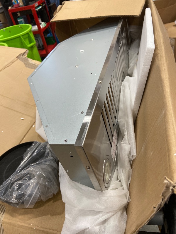 Photo 1 of *************MISSING SCREWS FOR INSTALL*************
Zomagas 24 inch Range Hood Under Cabinet, Stainless Steel Kitchen Hood 280CFM, Ducted/Ductless Vent Hood with Rocker Button Control, Stove Hood with 2 Speeds Fan, Bright LED Light