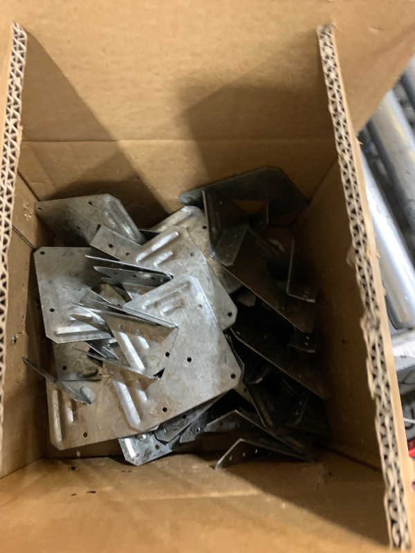 Photo 1 of (25-Pack) Calvana 16-Gauge Hurricane Ties, Rafter Hanger, Hurricane Straps, Pergola Brackets, Galvanized Finish, Rust-Resistant & Reliable, for Connecting Wooden Rafters, Patio Beams, Roof Trusses