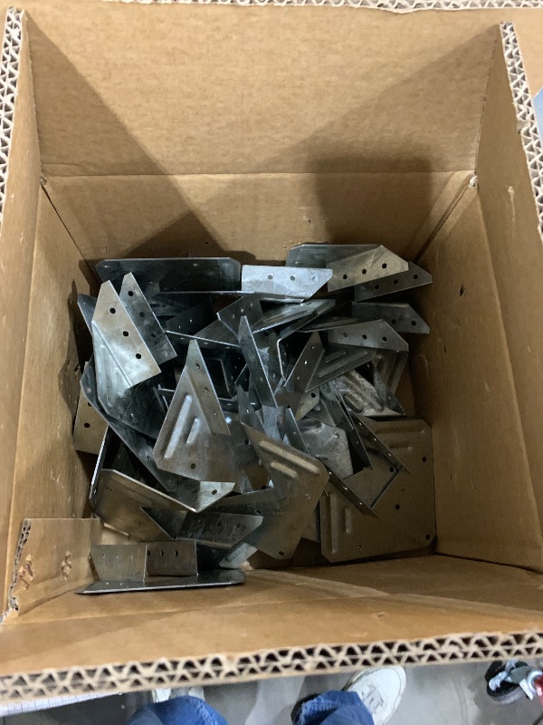 Photo 1 of (25-Pack) Calvana 16-Gauge Hurricane Ties, Rafter Hanger, Hurricane Straps, Pergola Brackets, Galvanized Finish, Rust-Resistant & Reliable, for Connecting Wooden Rafters, Patio Beams, Roof Trusses