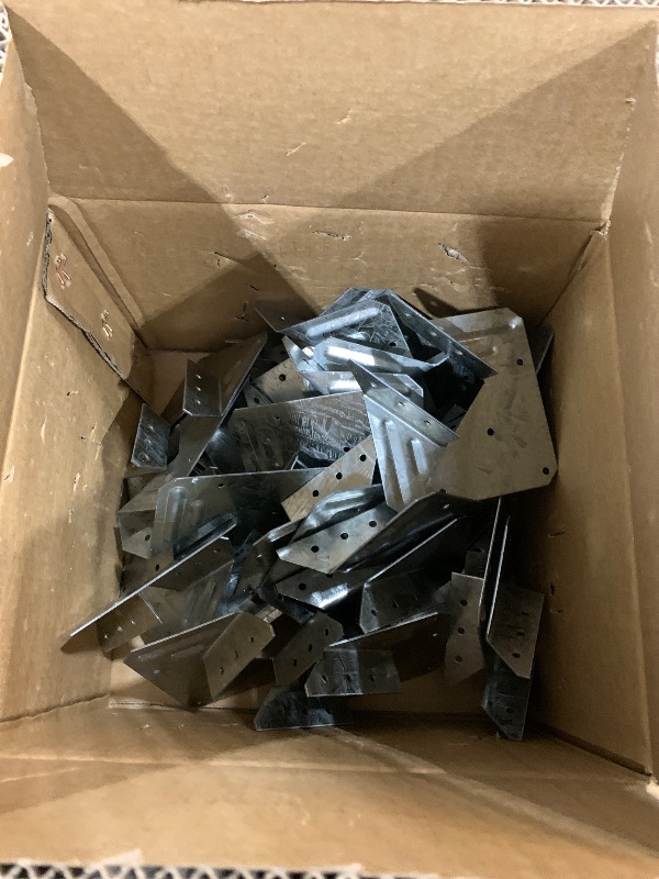 Photo 1 of (25-Pack) Calvana 16-Gauge Hurricane Ties, Rafter Hanger, Hurricane Straps, Pergola Brackets, Galvanized Finish, Rust-Resistant & Reliable, for Connecting Wooden Rafters, Patio Beams, Roof Trusses