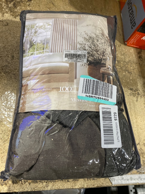 Photo 1 of **POSSIBLE PARTIAL SET/ HAS A CRUSTY STAIN ON 1 SIDE MAYBE FOOD** Simplebrand Ava Brown Blackout Curtains for Bedroom 63 Inch Length 2 Panels Set, Solid Thermal Insulated Energy Saving Rod Pocket Window Treatment Curtains Blackout Drapes, W40 x L63 Inch, 