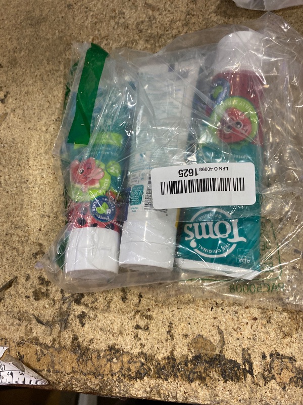 Photo 1 of Tom's of Maine Anticavity Kids Natural Toothpaste Variety Pack, Strawberry, Orange Mango, Watermelon Flavors, Kids Toothpaste with Fluoride, Safe for Ages 2 and Up, 5.1 oz (Pack of 3)