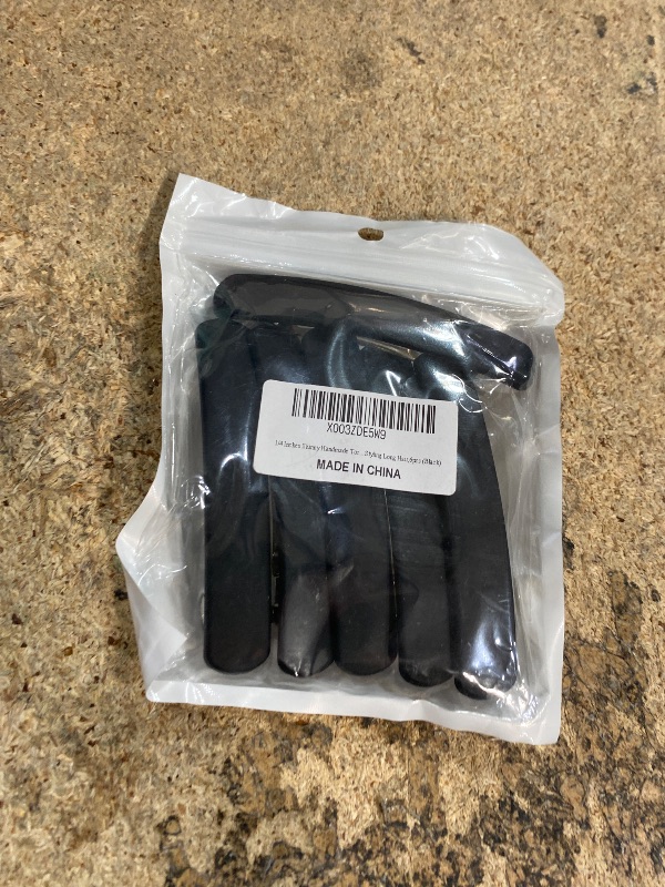 Photo 1 of 1/4 Inches Skinny Handmade Tortoise Shell Hair Barrettes for Thick Hair Acrylic French Barrettes Chic Hair Clips for Styling Long Hair,6pcs (Black)