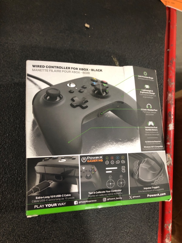 Photo 1 of (see all images) PowerA Wired Controller For Xbox Series X|S - Black, Gamepad, Video Game Controller Works with Xbox One