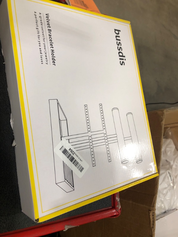 Photo 1 of 3 Tier Bracelet Holder Display - Detachable T Bar White Velvet Bracelet Holder, Jewelry Holder Organizer for Bracelet, Necklace, Earrings, Rings