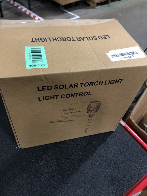 Photo 1 of 10 Pack Solar Lights Outdoor, Mini Solar Torch Lights with Flickering Flame for Halloween Decor, Solar Halloween Lights Waterproof Solar Powered Outdoor Lights for Garden Pathway Patio Yard Porch