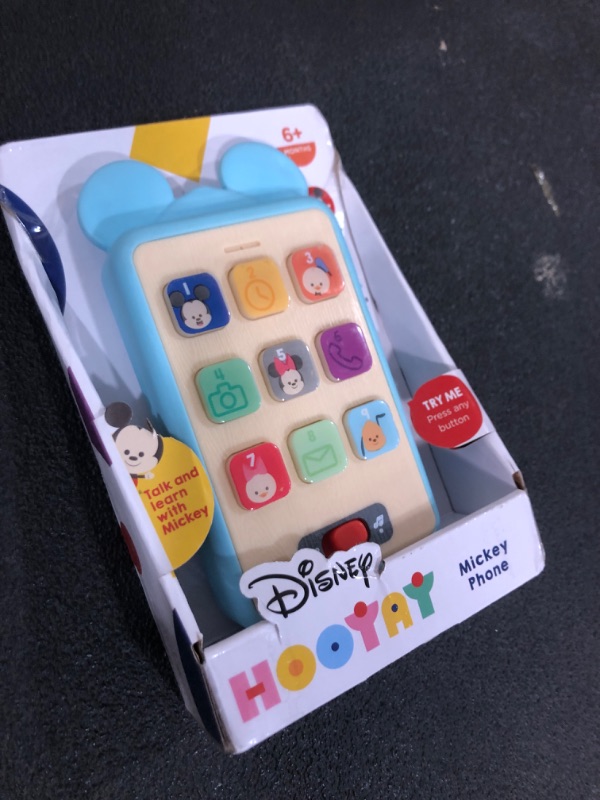 Photo 1 of **DOESN'T FUNCTION EVEN WITH NEW BATTERIES*** Disney Hooyay Mickey Mouse Cell Phone with Lights and Sounds for Learning Numbers and Shapes Voiced by Mickey,Multi,20711