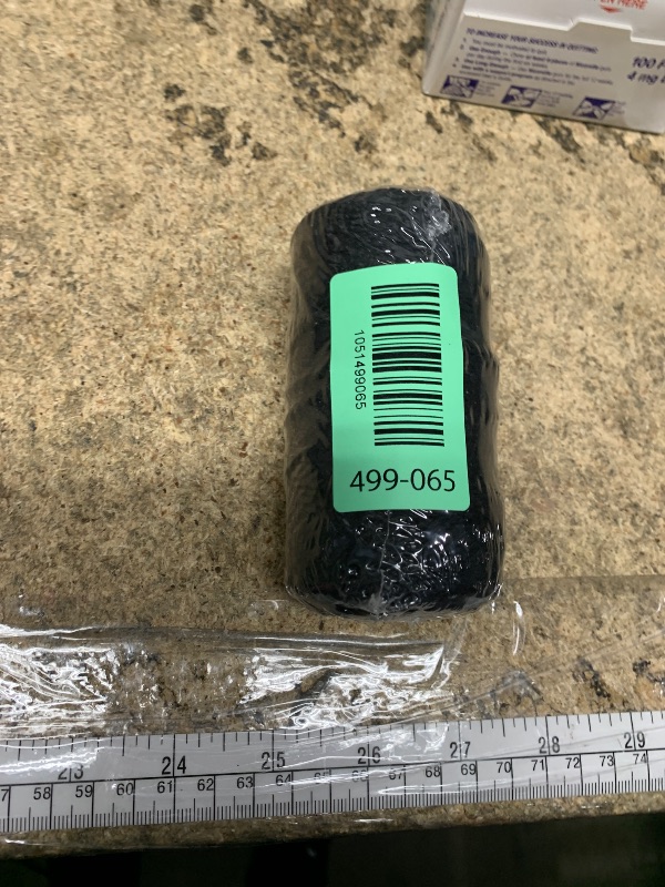 Photo 1 of (109 Yards/1.5mm/35 Colors Optional) Macrame Cord Craft Macramé Cotton Baker Twine Craft Making Knitting Cord Rope DIY Wedding Decor Supply Christmas Wrapping String Rope (Black)