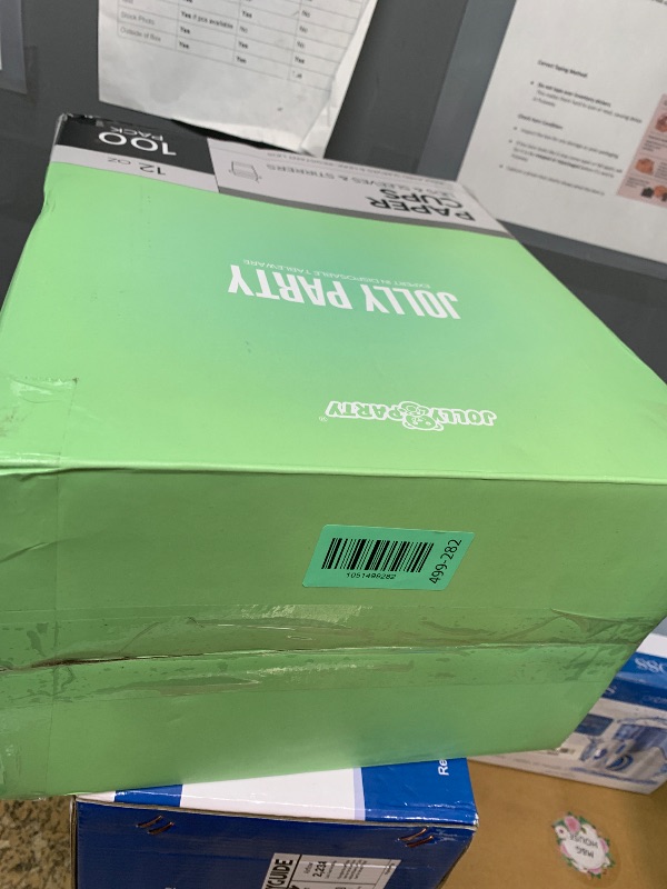 Photo 1 of [100 Pack] 12 oz Paper Coffee Cups, Disposable Paper Coffee Cup with Lids, Sleeves, and Stirrers, Hot/Cold Beverage Drinking Cup for Water, Juice or Tea, Suitable for Home, Shops and Cafes