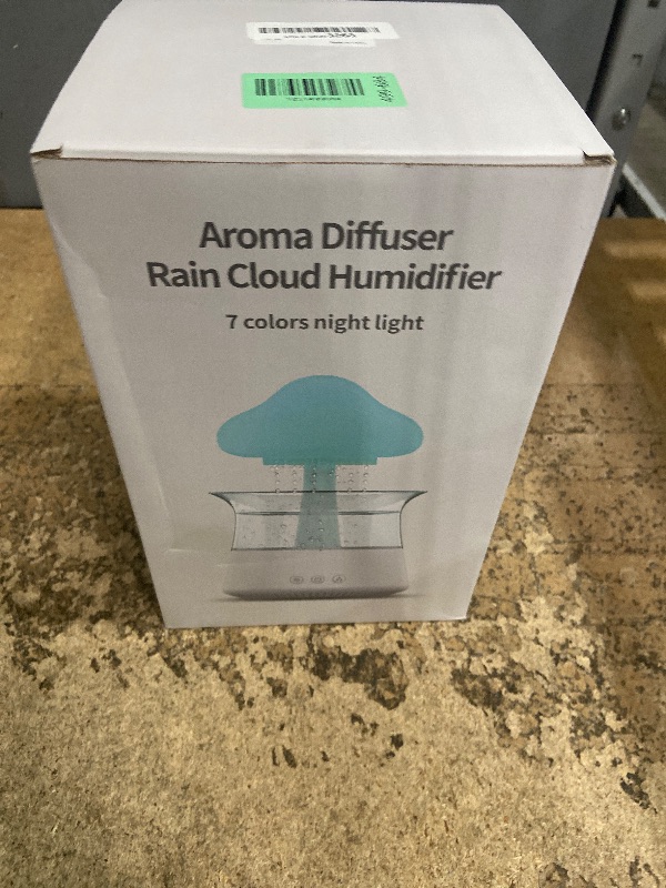 Photo 1 of **FOR PARTS ONLY/NON-FUNCTIONAL** Cloud Rain Humidifier for bedroom with Soothing Rain Sounds - Bedroom Sleep Aid, Waterfall Night Light, Mushroom Design Air Moisturizer for bedroom and living room (White)