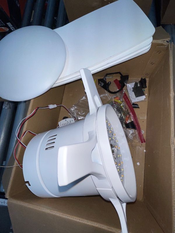 Photo 1 of ***************FOR PARTS ONLY- Missing parts needed to attach fan to ceiling***********
FUMLTP Ceiling Fans with Lights, 54inch RGB Low Profile Ceiling Fan with Light and Remote/App Control, Flush Mount, Dimmable, Reversible DC Motor, Noiseless, 6 Speeds 