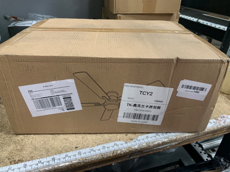 Photo 1 of ***************FOR PARTS ONLY- Missing parts needed to attach fan to ceiling***********
FUMLTP Ceiling Fans with Lights, 54inch RGB Low Profile Ceiling Fan with Light and Remote/App Control, Flush Mount, Dimmable, Reversible DC Motor, Noiseless, 6 Speeds 