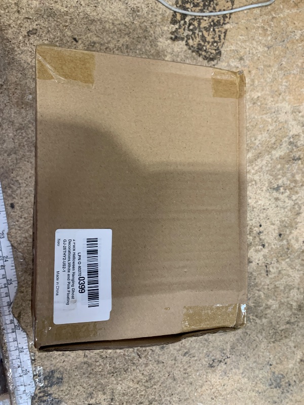 Photo 1 of [ Spring Hanging Cord ] 2 Pack Halloween Hanging Ghost Decorations, 37" White & Pink Flying Ghosts with Bendable Arms, Pink Halloween Decor for Tree, Yard, Window, Garden, Indoor/Outdoor Party Decor