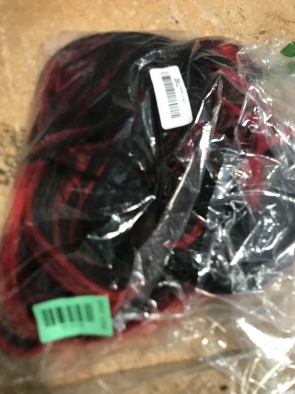 Photo 1 of ANOGOL Hair Cap+Tsugikuni Yoriichi Wig Black Wig with Red Hightlight for Anime Cosplay Synthetic Black and Red Wigs Long Wavy Ponytail Wigs Costume for Halloween Party