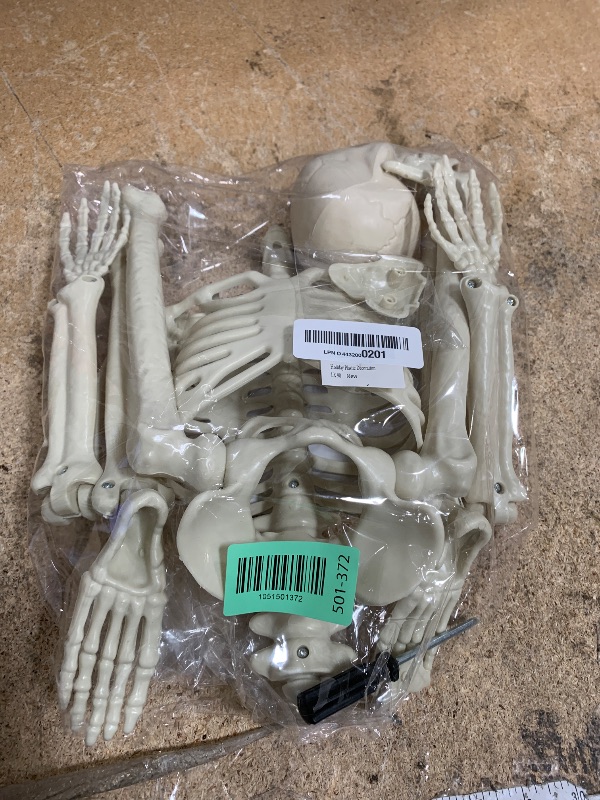 Photo 1 of 36" Skeleton Halloween Decorations, 3FT Realistic Full Body Movable Posable Joints Skeleton, Creepy Halloween Plastic Skeleton for Graveyard Decorations, Haunted House Props Indoor/Outdoor Decor