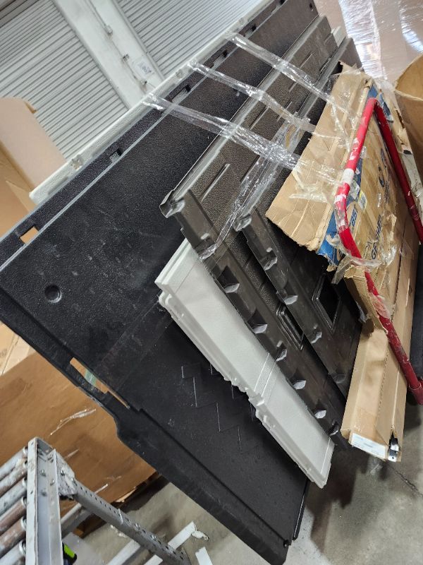 Photo 1 of ***TRUCK/TRAILER PICKUP ONLY***Suncast 8’x10’ Tremont Resin Shed, Vanilla & Slate – Backyard Storage Unit with Skylights, Corner Shelves, Reinforced Floor & Double Doors – Store Lawn Mower, Garden Equipment & Outdoor Tools