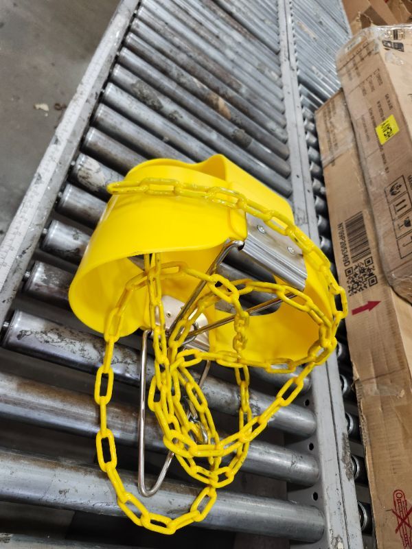 Photo 1 of ************MISSING THE PIECES ON THE RIGHT OF STOCK PHOTO************
KINSPORY Toddler Swing, 59" Coated Heavy-Duty Iron Chains Baby Swing Outdoor, High Back Full Bucket Infant Swing Seat with Tree Straps for Swing Sets Backyard Outdoor Indoor (Yellow)