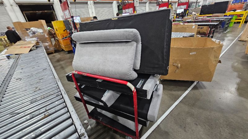 Photo 1 of ****************MISSING HARDWARE/ASSEMBLY PIECES**************************
Shintenchi Sectional Couch, Convertible L Shaped Couch with Storage, Modular Sectional Sofa with Storage Ottoman for Living Room, Apartment, Office, Light Grey