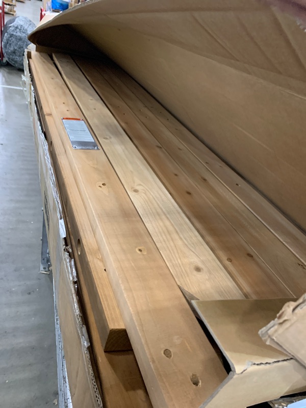 Photo 1 of ***************INCOMPLETE ITEM, THIS IS ONLY BOX #1 OUT OF 2 TOTAL*************
Backyard Discovery Buckley Hill Cedar Wood Swing Set with Wave Slide, Play Deck, Rock Wall Ladder, Belt Swings, Chalkboard, Canopy Roof, Outdoor Playset