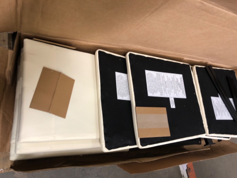 Photo 1 of ***CHAIRS ONLY****Roundhill Furniture 5 Piece Citico Metal Dinette Set with Laminated Faux Marble Top, White Table with White Chairs