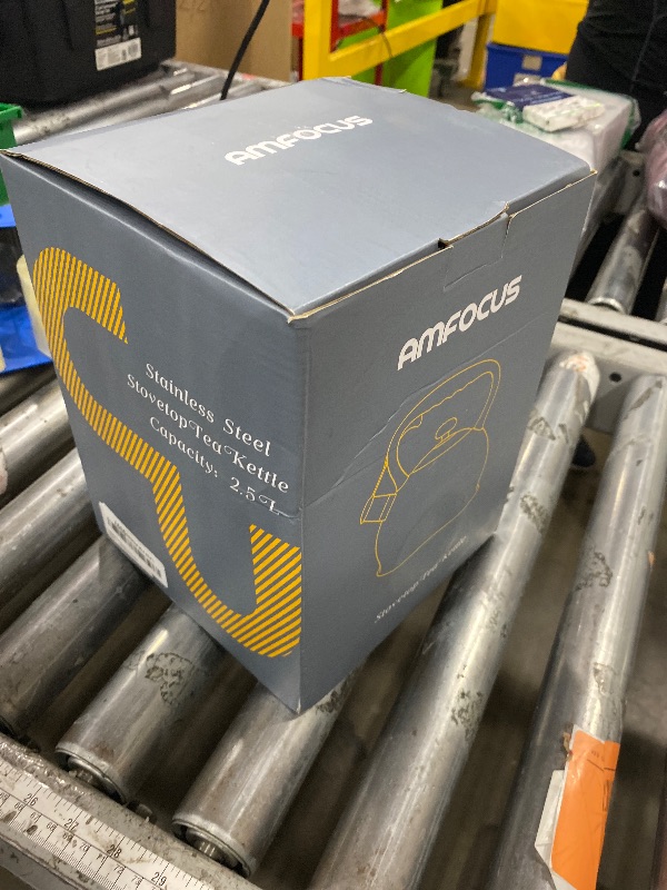 Photo 1 of **DENTED**Tea Kettle Whistling Teapot for Stovetop : 2.64 Quart Food Grade Stainless Steel Tea Pot with Ergonomic Handle, Loud Whistle Camping Kettle for Tea, Coffee, Milk - Black