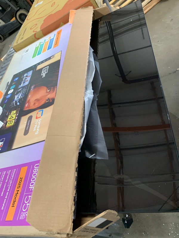 Photo 1 of *PARTS ONLY BROKEN* Samsung 55-Inch Class Crystal UHD U8000F 4K Smart TV (2025 Model) Endless Free Content, Crystal Processor 4K, MetalStream Design, Knox Security, Compatible with Alexa