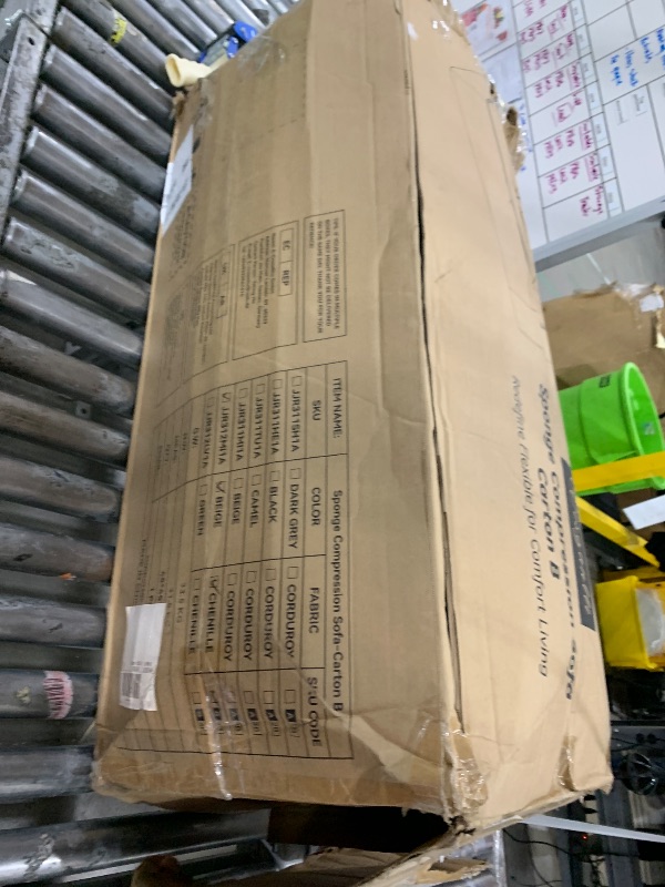 Photo 1 of *INCOMPLETE* Vesgantti 106" Cloud Couch Sectional Modular Sofa, Deep Seat Comfy Cloud Couch Chenille Memory Foam Sofa Modular Couches for Living Room Bedroom, No Assembly Required (Beige, Left-Facing Chaise)